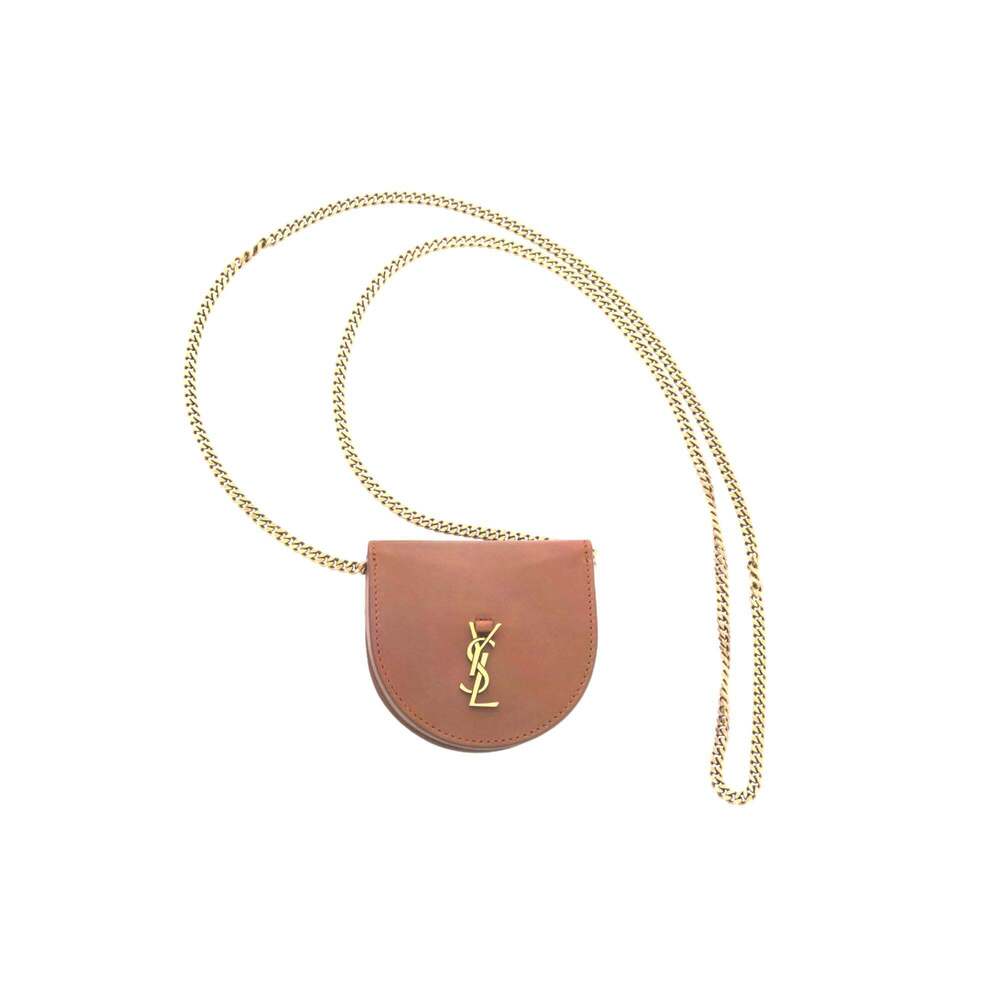 Saint Laurent Baby Kaia Satchel Brown Smooth Leather Micro